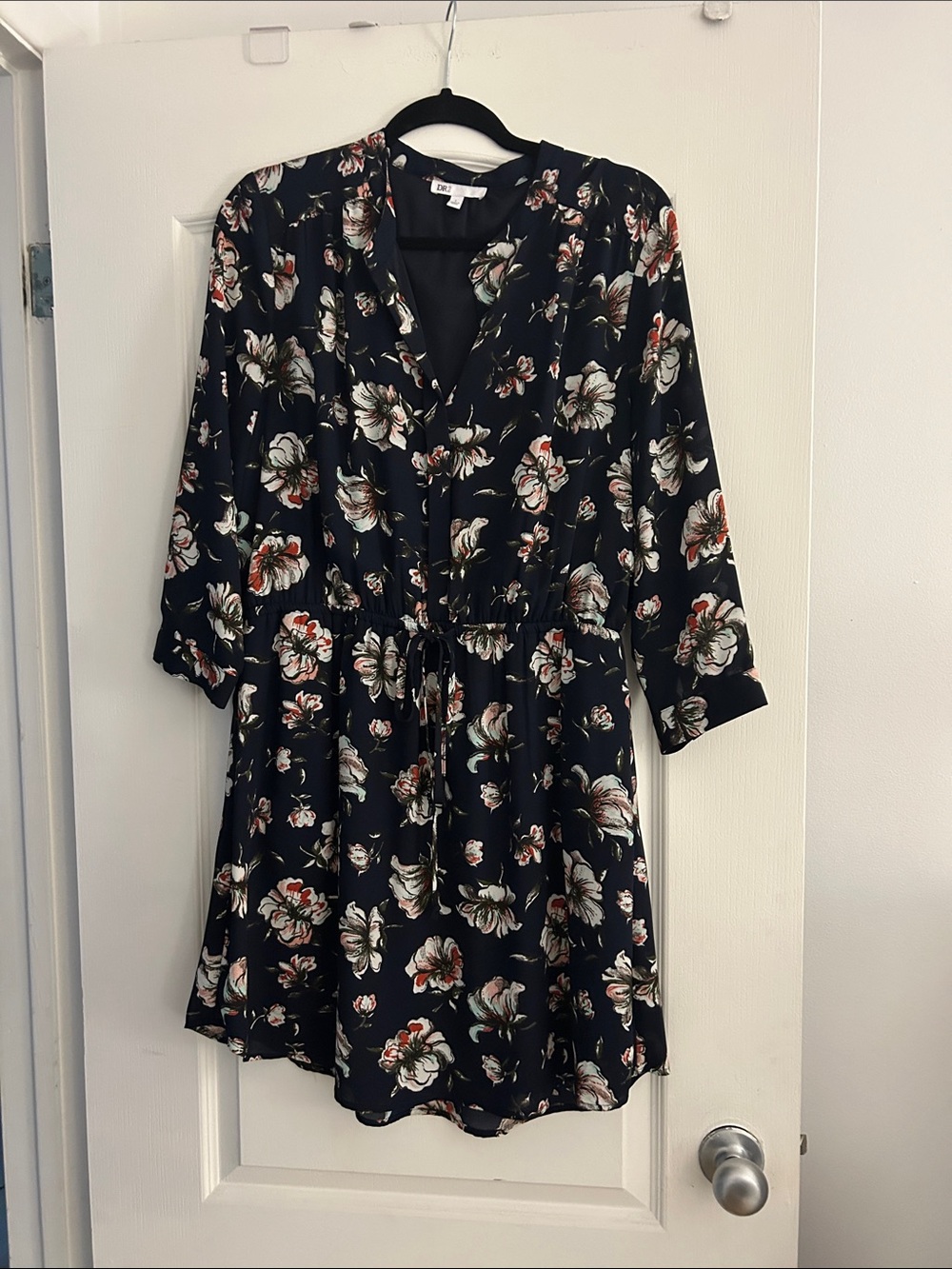 RD Style Floral Mini Dress in Black & Multicolor